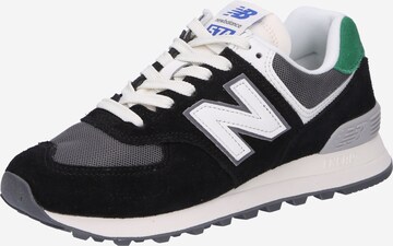 Baskets basses '574' new balance en noir : devant