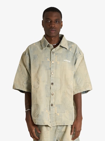 Fit confort Chemise ACUPUNCTURE en bleu : devant