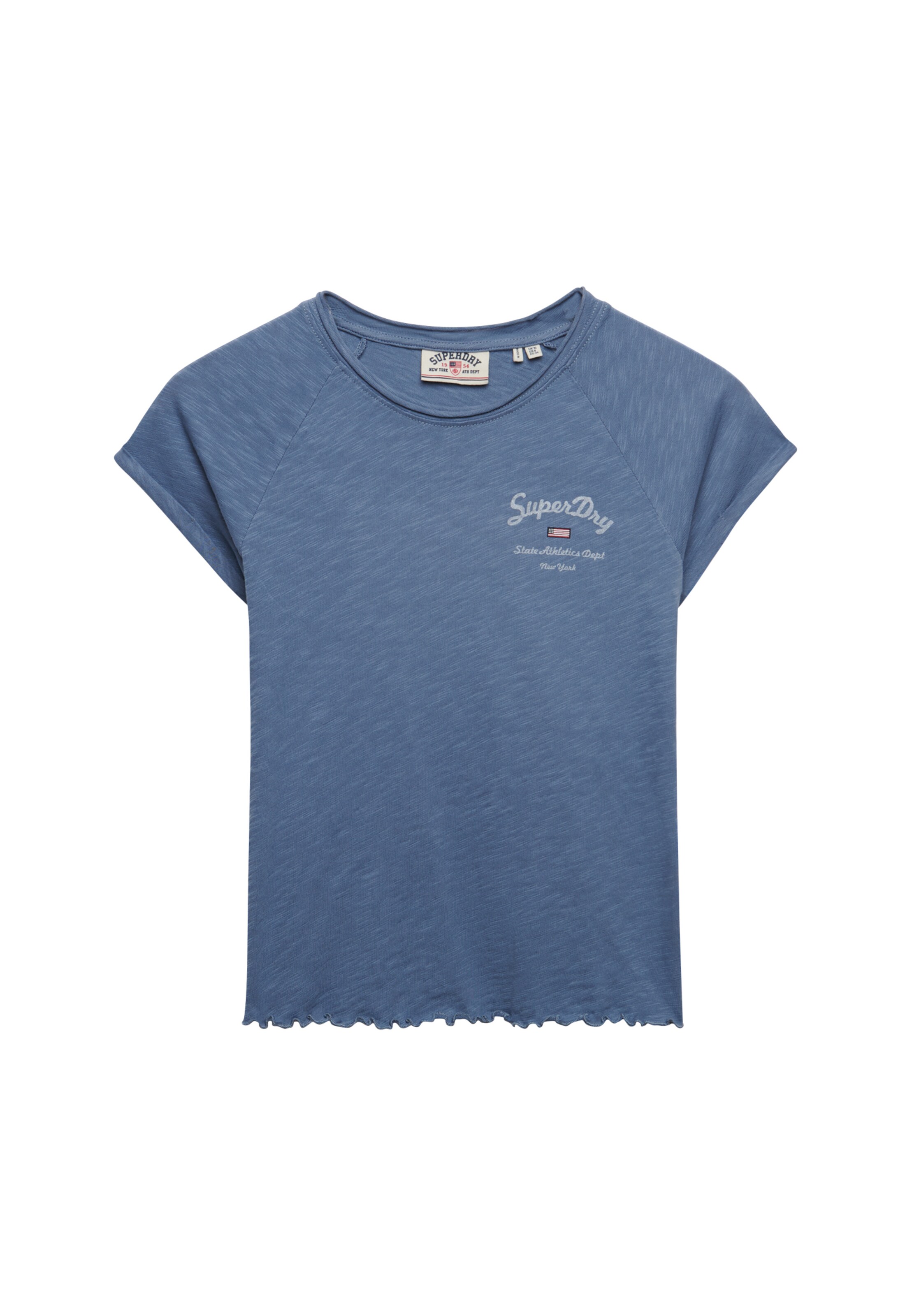 Superdry & Co Shirt 'Athletic Essentials Slub' in Blue: front