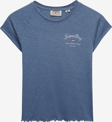 Superdry & Co Shirt 'Athletic Essentials Slub' in Blue: front