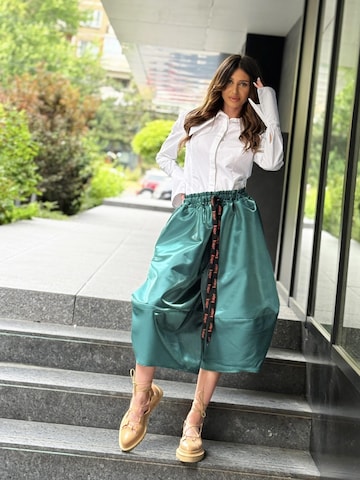 IUnique Wide Leg Hose in Grün