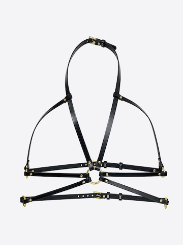 Haute Cuir Gürtel 'Skinny Body'‌‌‌‌‌‌‌‌‌ in Schwarz: Vorderseite