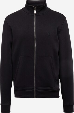 GUESS Sweat jacket in Black: front