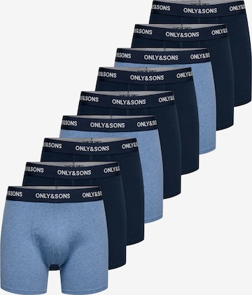Only & Sons Boxer shorts 'ONSFITZ SOLID BOXER' in Blue: front