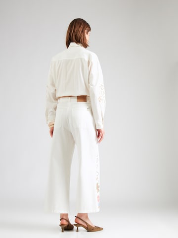 Weekend Max Mara Široký strih Džínsy 'ADUNCO' - Biela