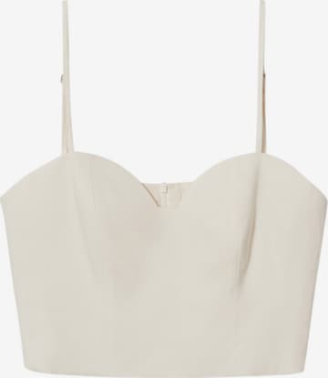 MANGO Top 'TINNY' in Beige: voorkant