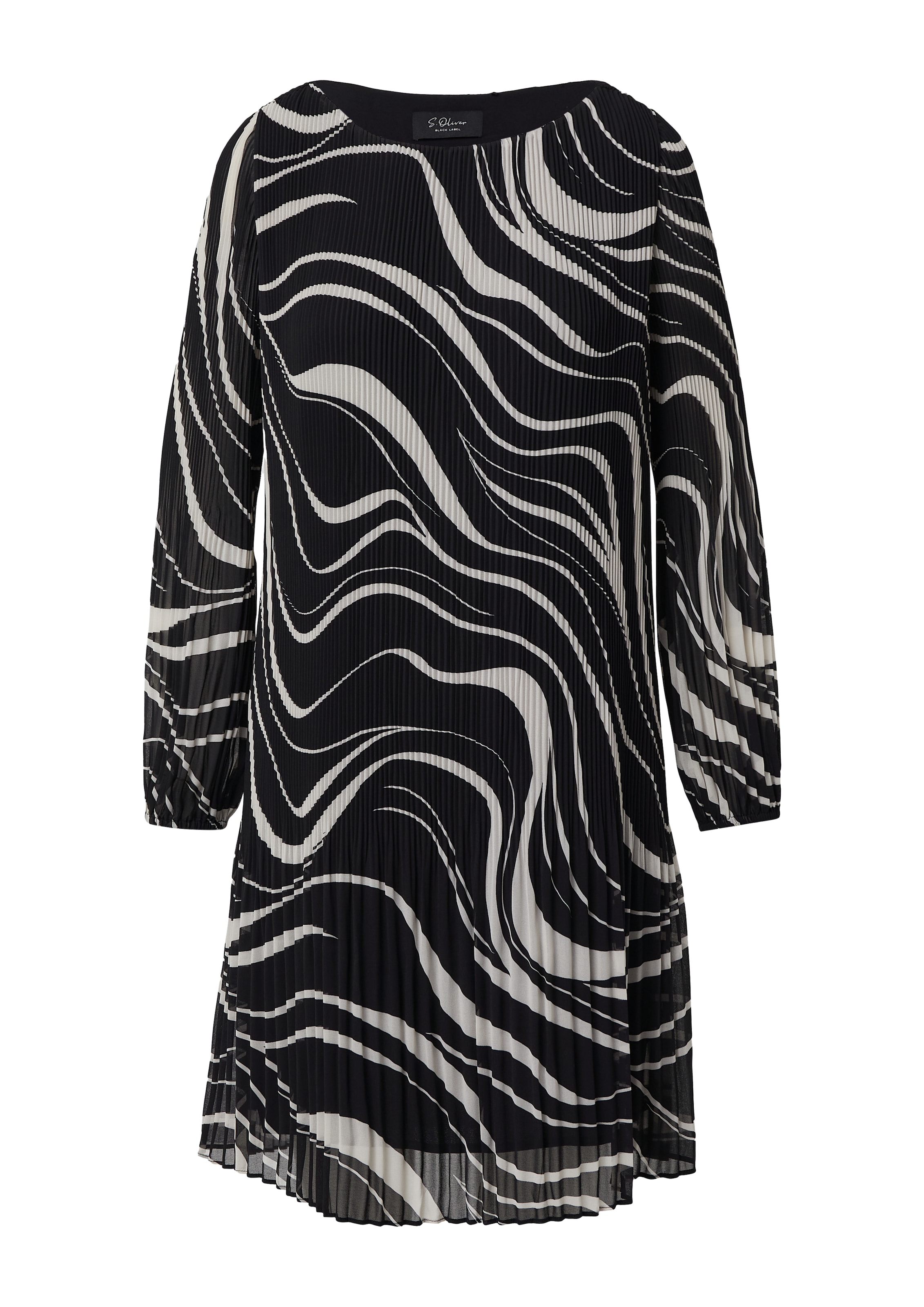 juoda s.Oliver BLACK LABEL Kokteilinė suknelė: priekis