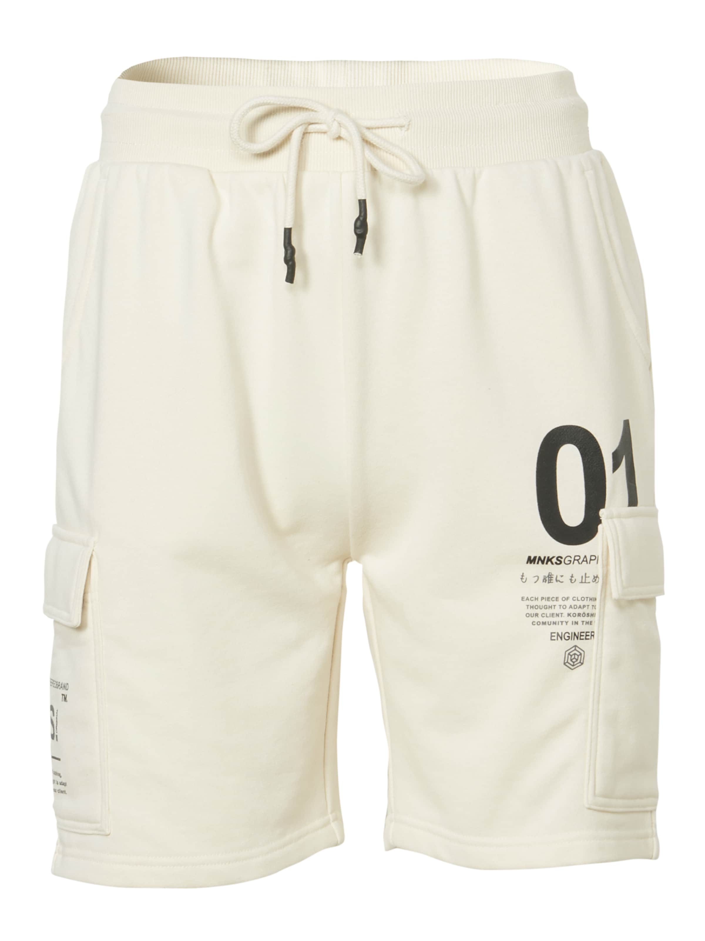KOROSHI Regular Trousers in White: front