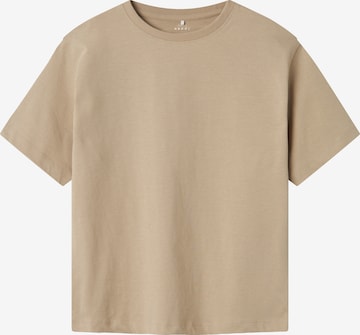 smėlio NAME IT Marškinėliai 'Vobbo': priekis