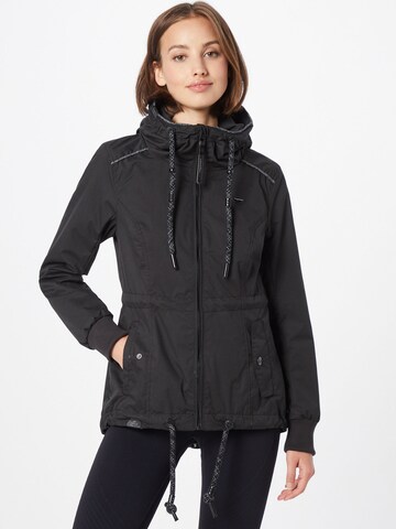 Ragwear Between-Season Jacket 'DANKA' in Black: front