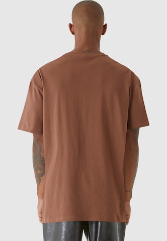 9N1M SENSE Shirt 'Orange Square Tee 2' in Braun