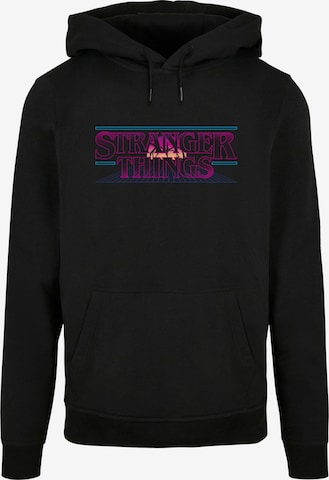 ABSOLUTE CULT Sweatshirt 'Stranger Things - Retro Title' in Black: front