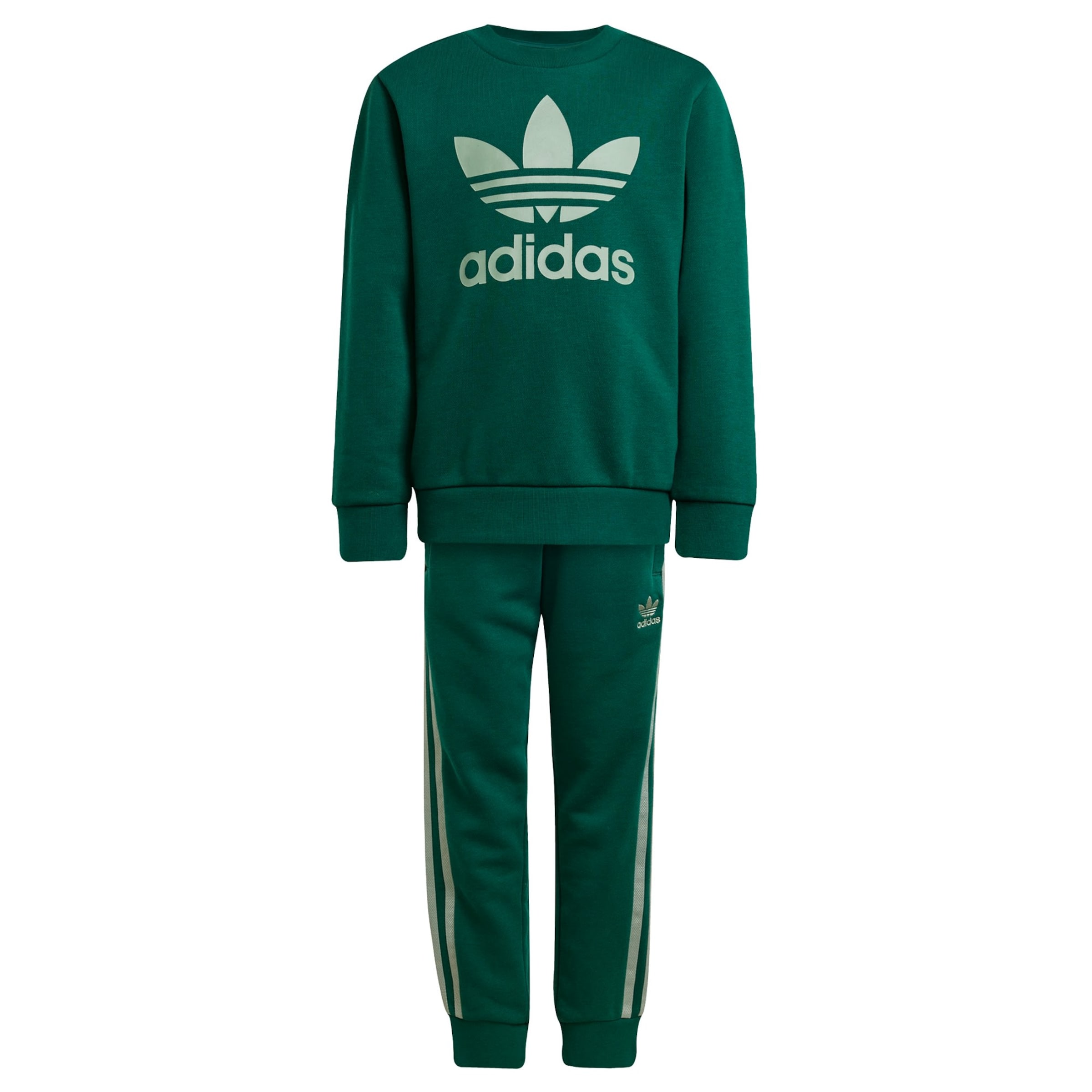 Adidas Originals Adicolor Crew Tracksuit Green 6 7 Years Boy