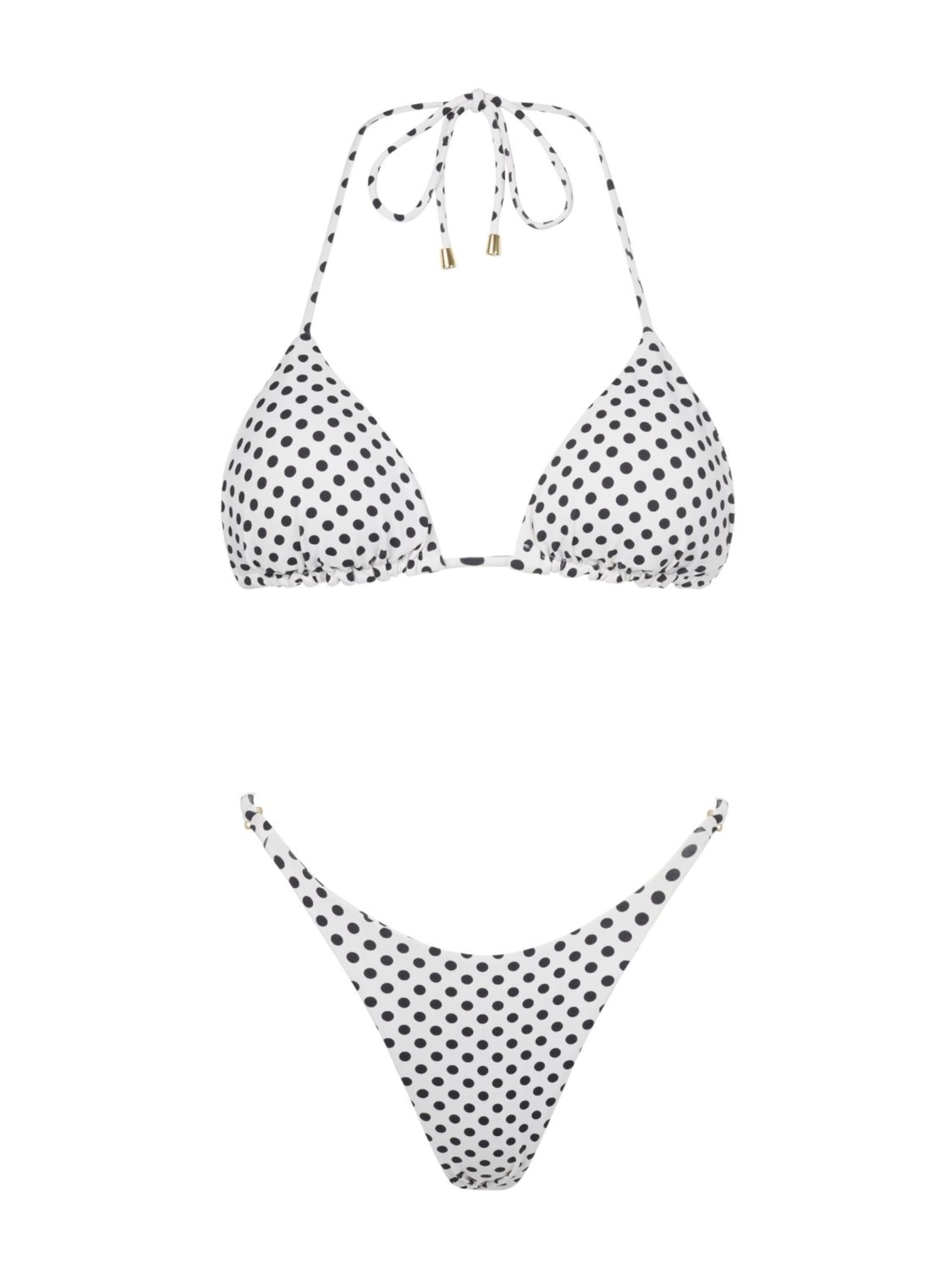 Acuarela Brand Triangel Bikini 'Polka Dots' in Wit: voorkant