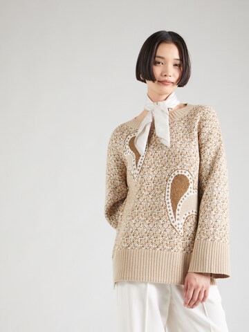 BOSS Sweater 'FALONE' in Beige: front