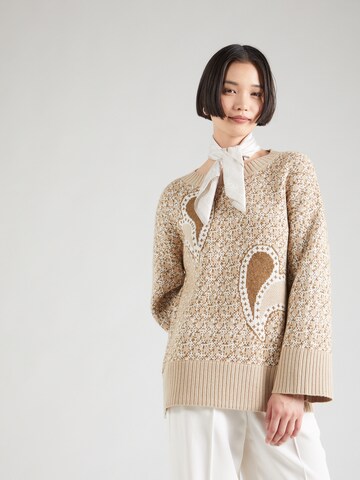 BOSS Pullover 'FALONE' in Beige: predná strana