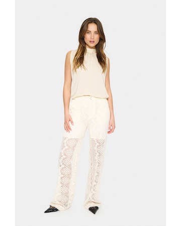 SAINT TROPEZ Regular Hose in Weiß