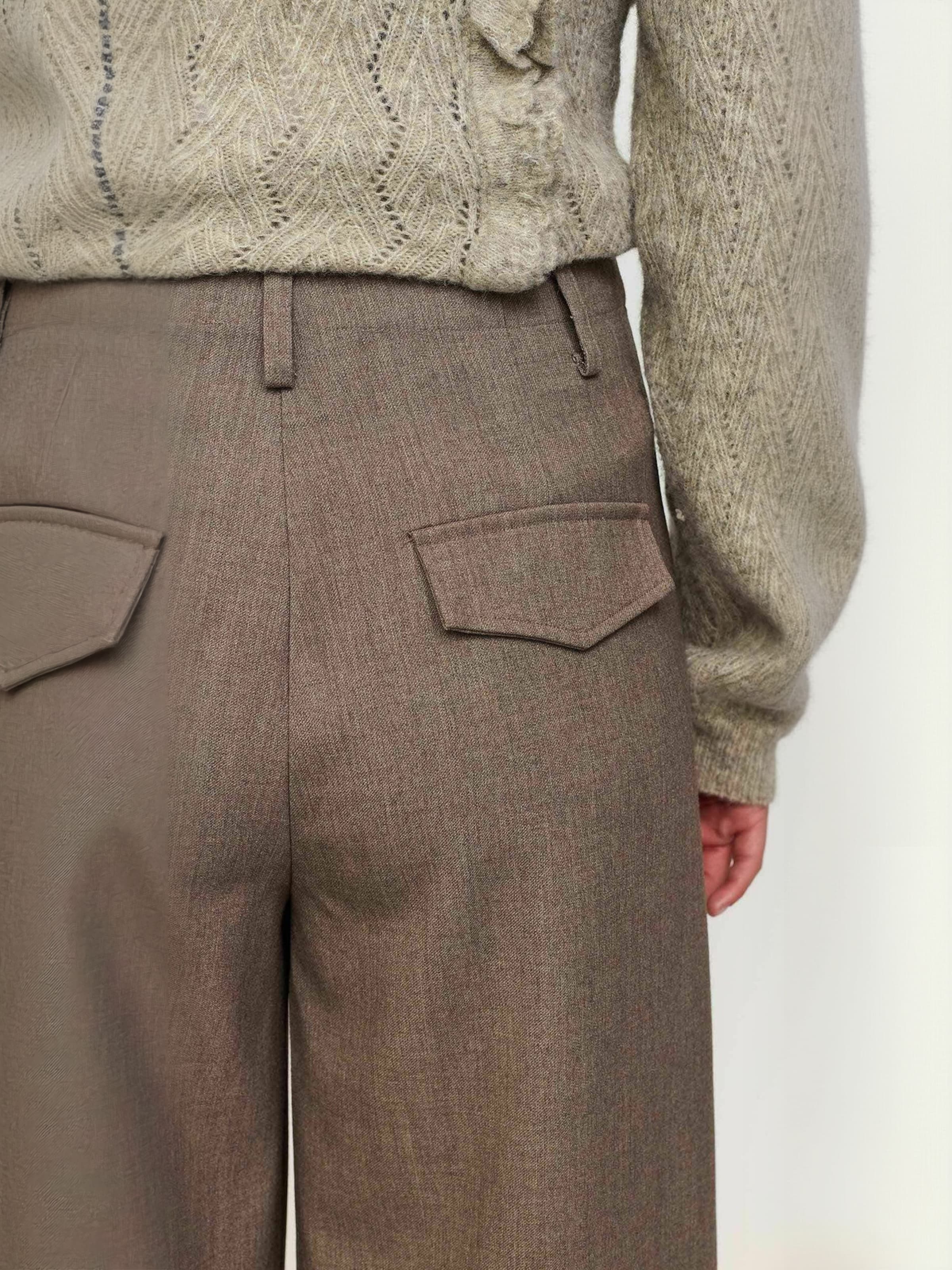 Soft Rebels Regular Trousers ' SRAubree ' in Silver: back