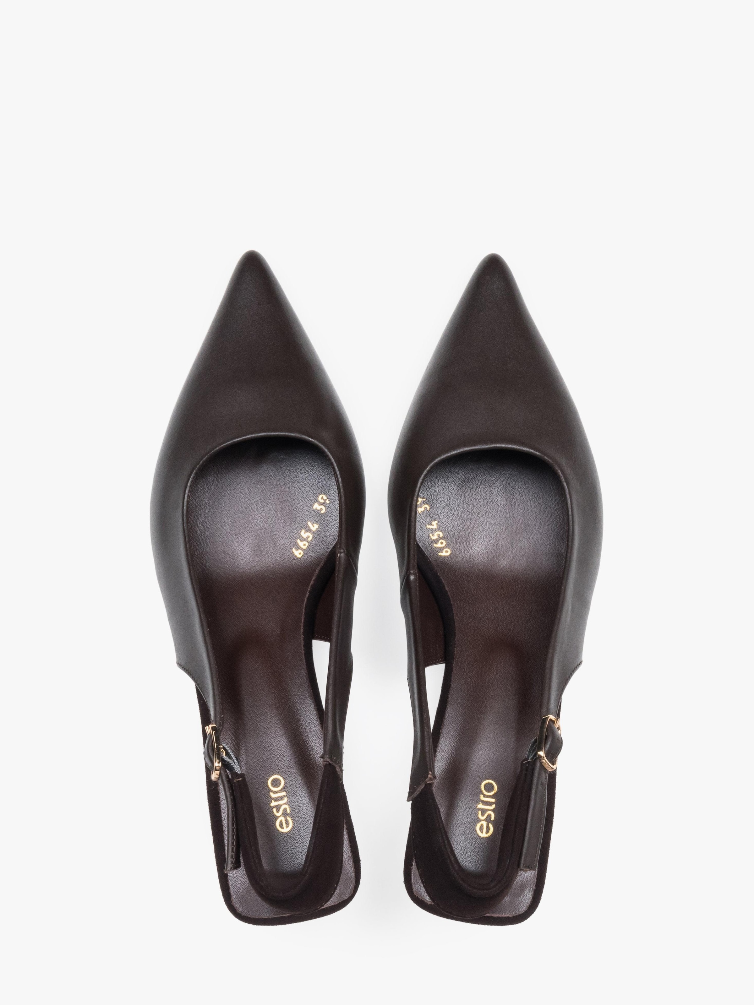 Décolleté sling '30-6654-1' di Estro in marrone