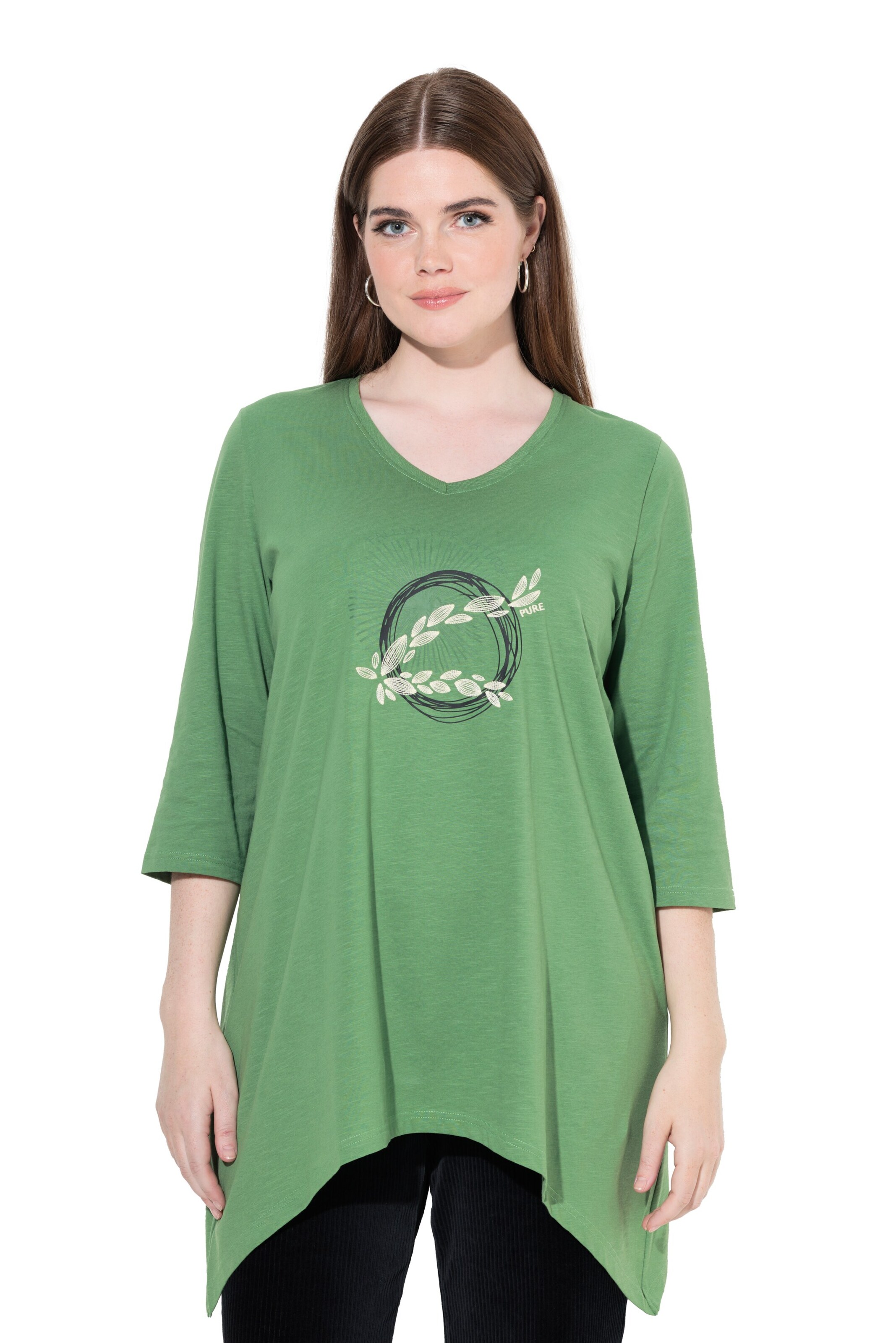 Ulla Popken Shirt in Groen: voorkant