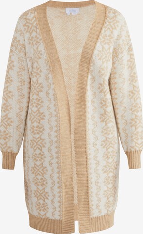 usha BLUE LABEL Strickjacke 'Lynnea' in Beige: predná strana