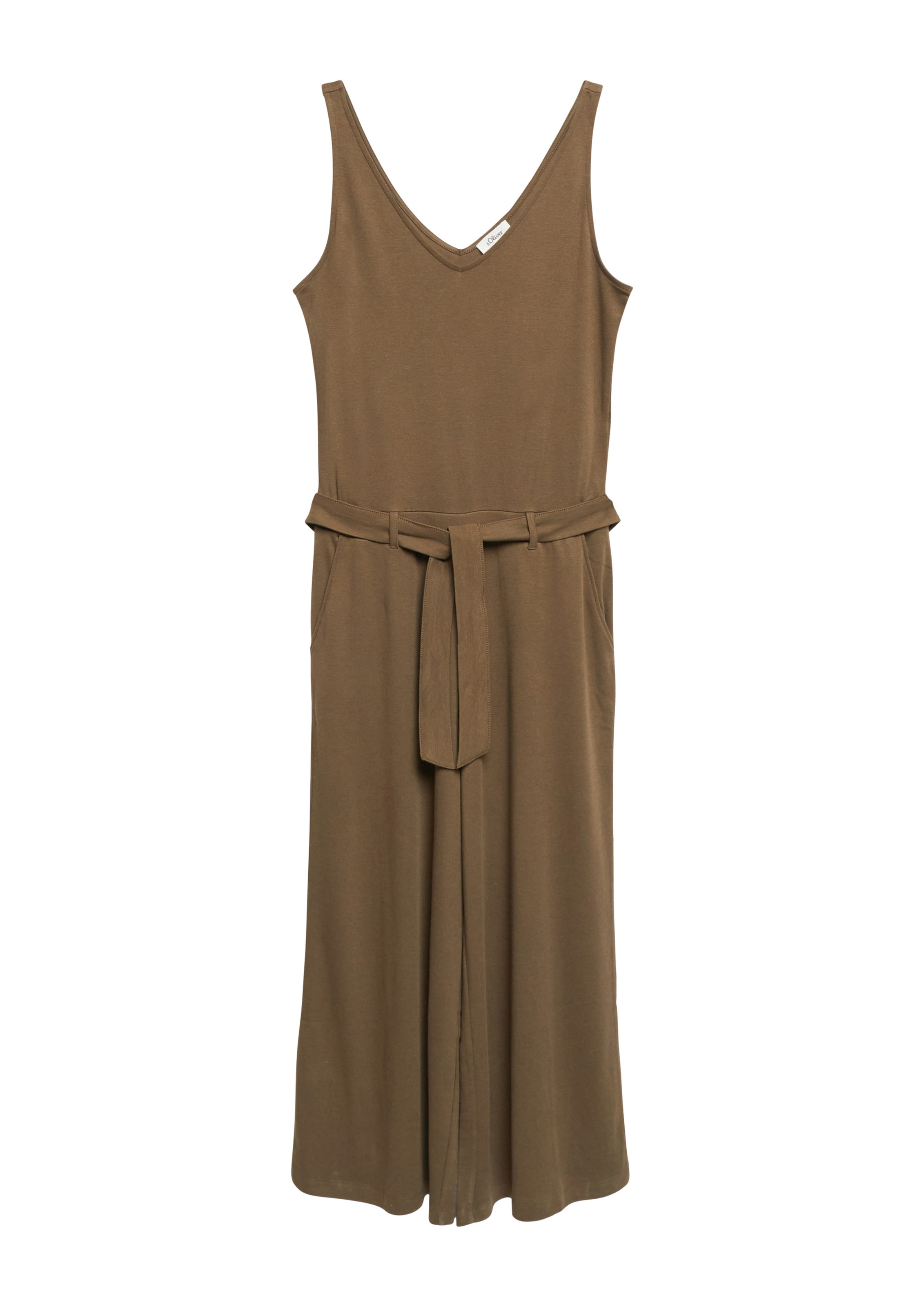 s.Oliver Jumpsuit in Bruin: voorkant