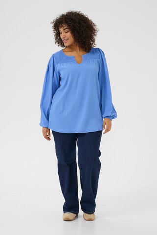 KAFFE CURVE - Blusa 'Lunda' em azul