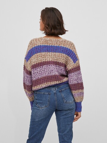 VILA Knit Cardigan 'ABRIL' in Purple