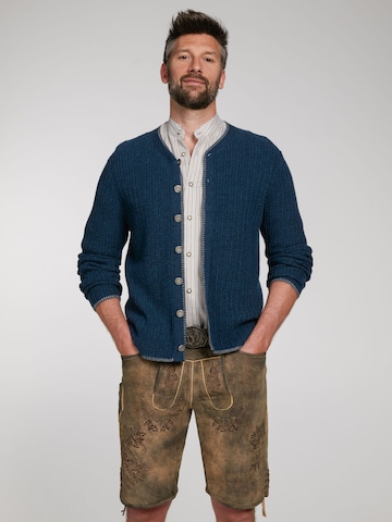 SPIETH & WENSKY Knit Cardigan 'Plauen' in Blue: front