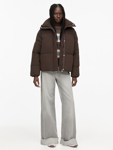 Pull&Bear Zimní bunda – hnědá