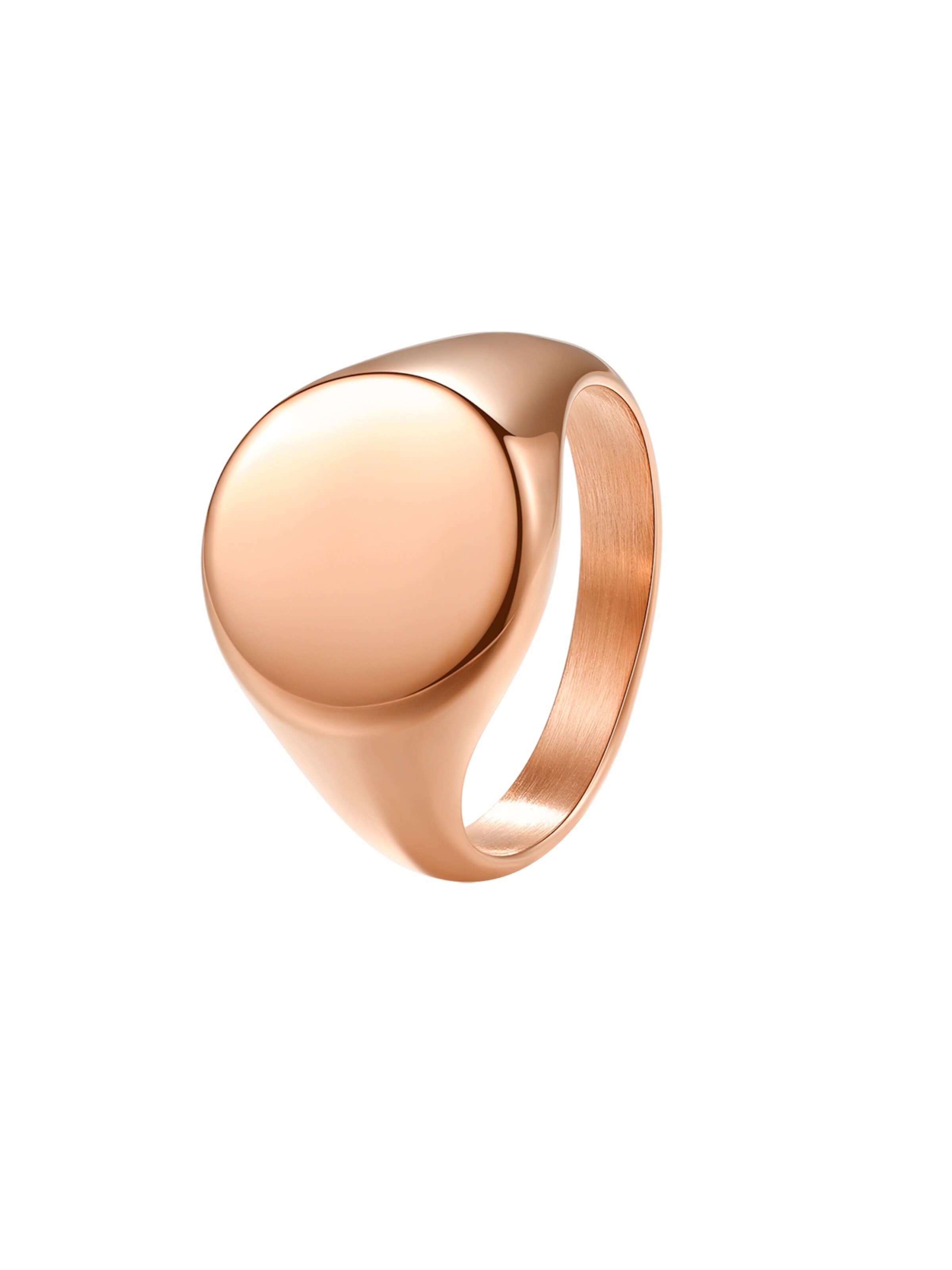 Hey Happiness Ring 'Signet'‌‌‌‌‌‌‌‌‌‌ in Gold: Vorderseite
