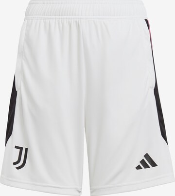 ADIDAS PERFORMANCE Regular Workout Pants 'Juventus Turin Tiro 23' in White: front