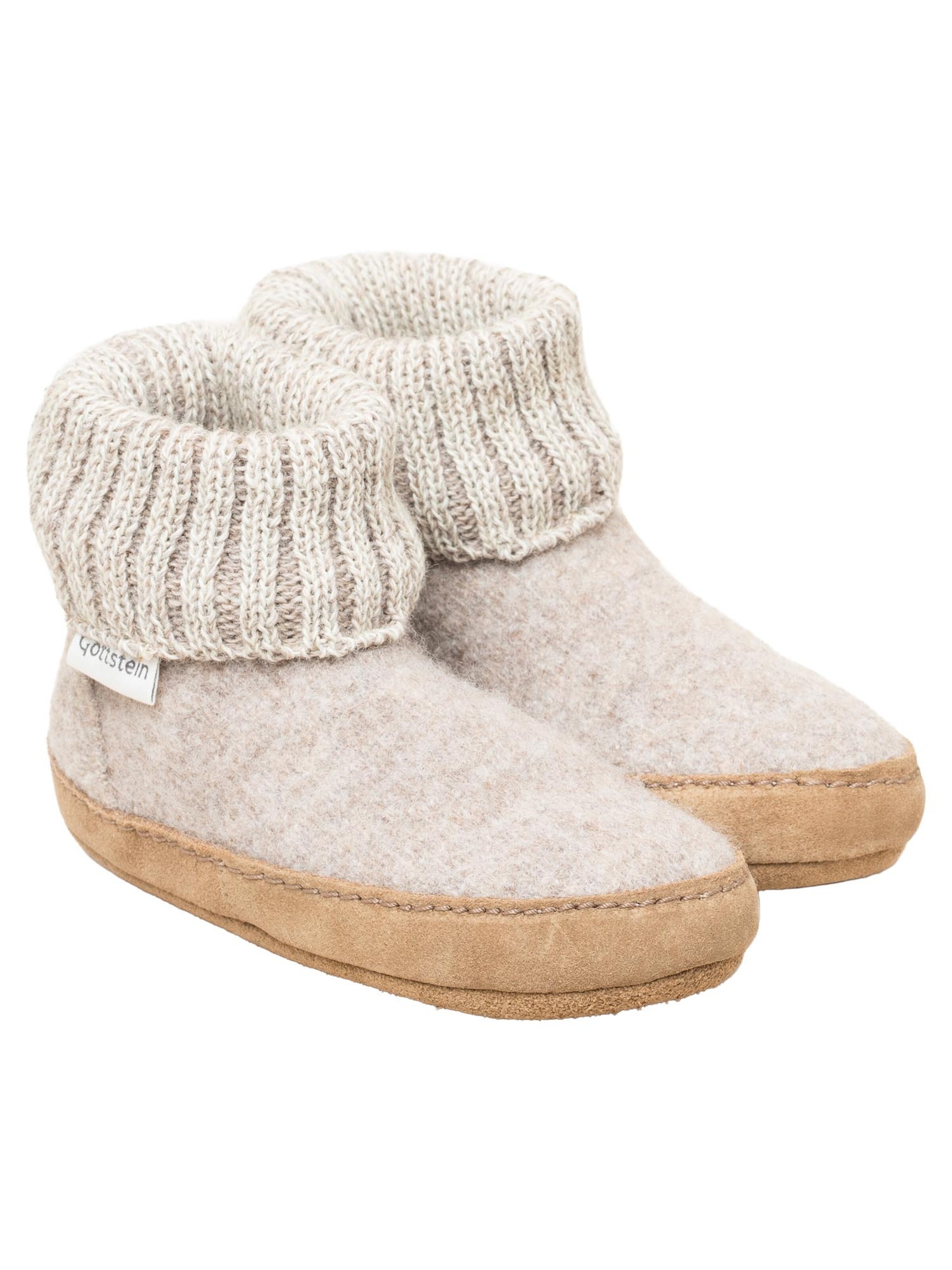 Gottstein Slippers 'Alpine Boot LE' in Beige