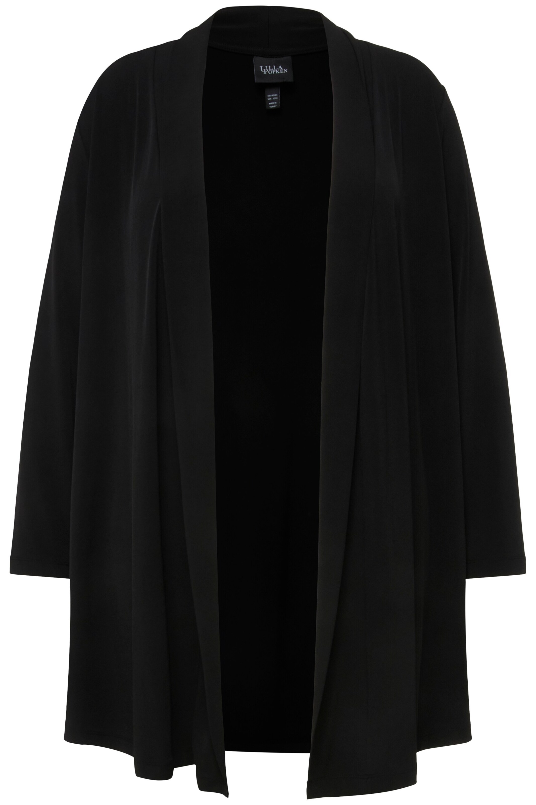 Ulla Popken Gebreid vest in Zwart: voorkant