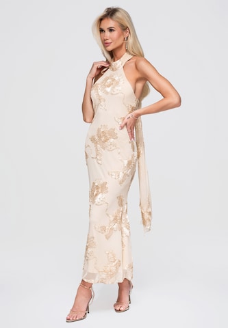 Robe de soirée Ombre en beige