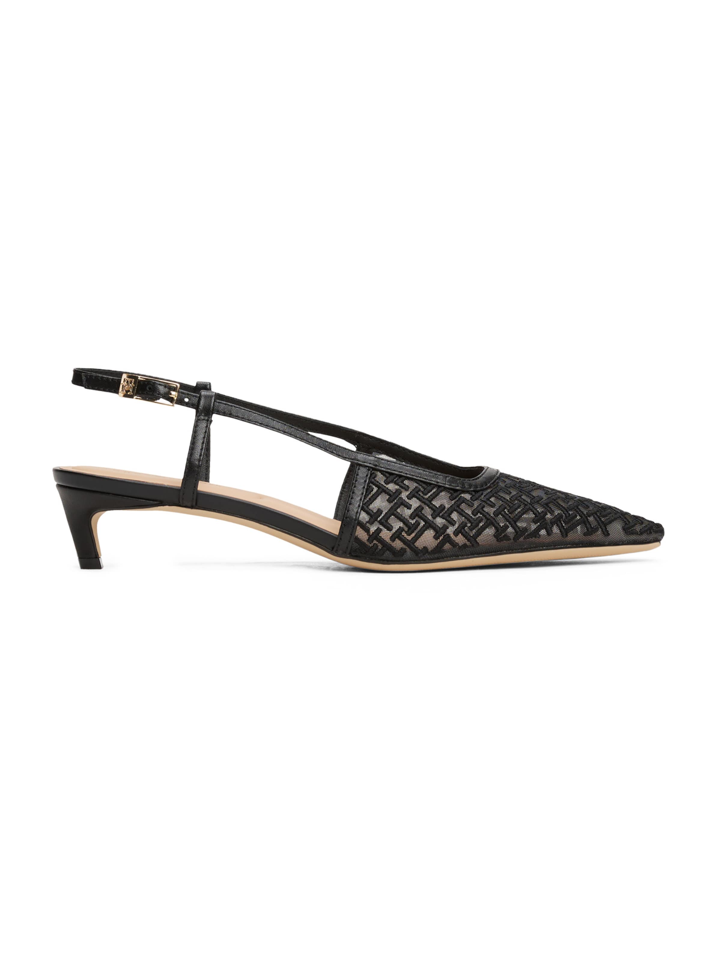 TOMMY HILFIGER Lahtise kannaosaga kontsakingad, värv must