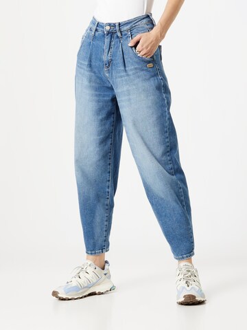 Tapered Jeans con pieghe 'Silvia' di Gang in blu: frontale