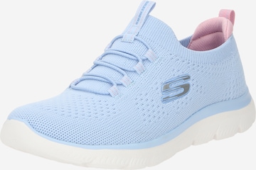 Slip on 'SUMMITS' SKECHERS en bleu : devant