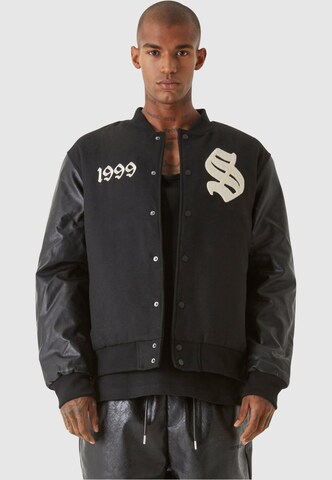 9N1M SENSE Between-Season Jacket 'Sense College' in Black: front