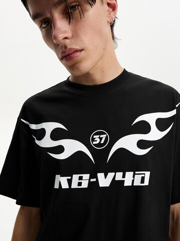 T-Shirt Bershka en noir