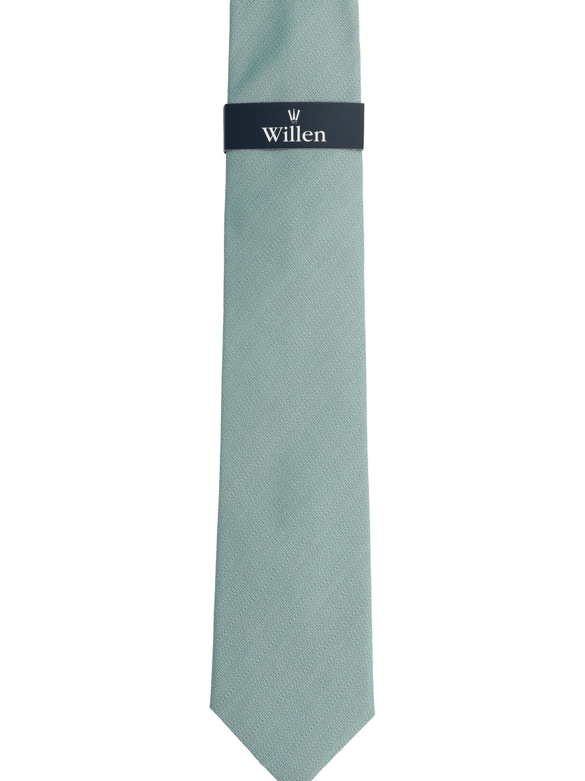 WILLEN Tie 'Uni Struktur' in Green
