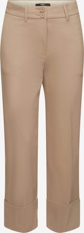 Wide Leg Pantalon ESPRIT en marron : devant