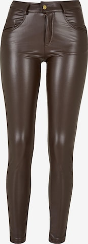 Pantalon Urban Classics en marron : devant
