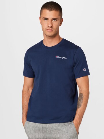 T-Shirt Champion Authentic Athletic Apparel en bleu : devant