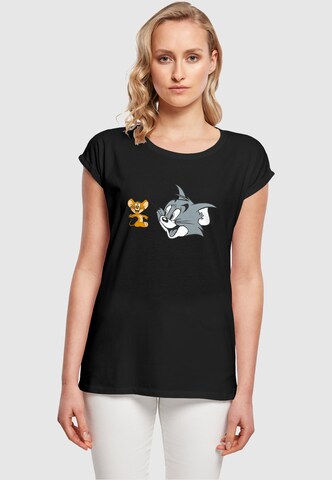 ABSOLUTE CULT T-Shirt 'Tom And Jerry - Simple Heads' in Schwarz: Vorderseite