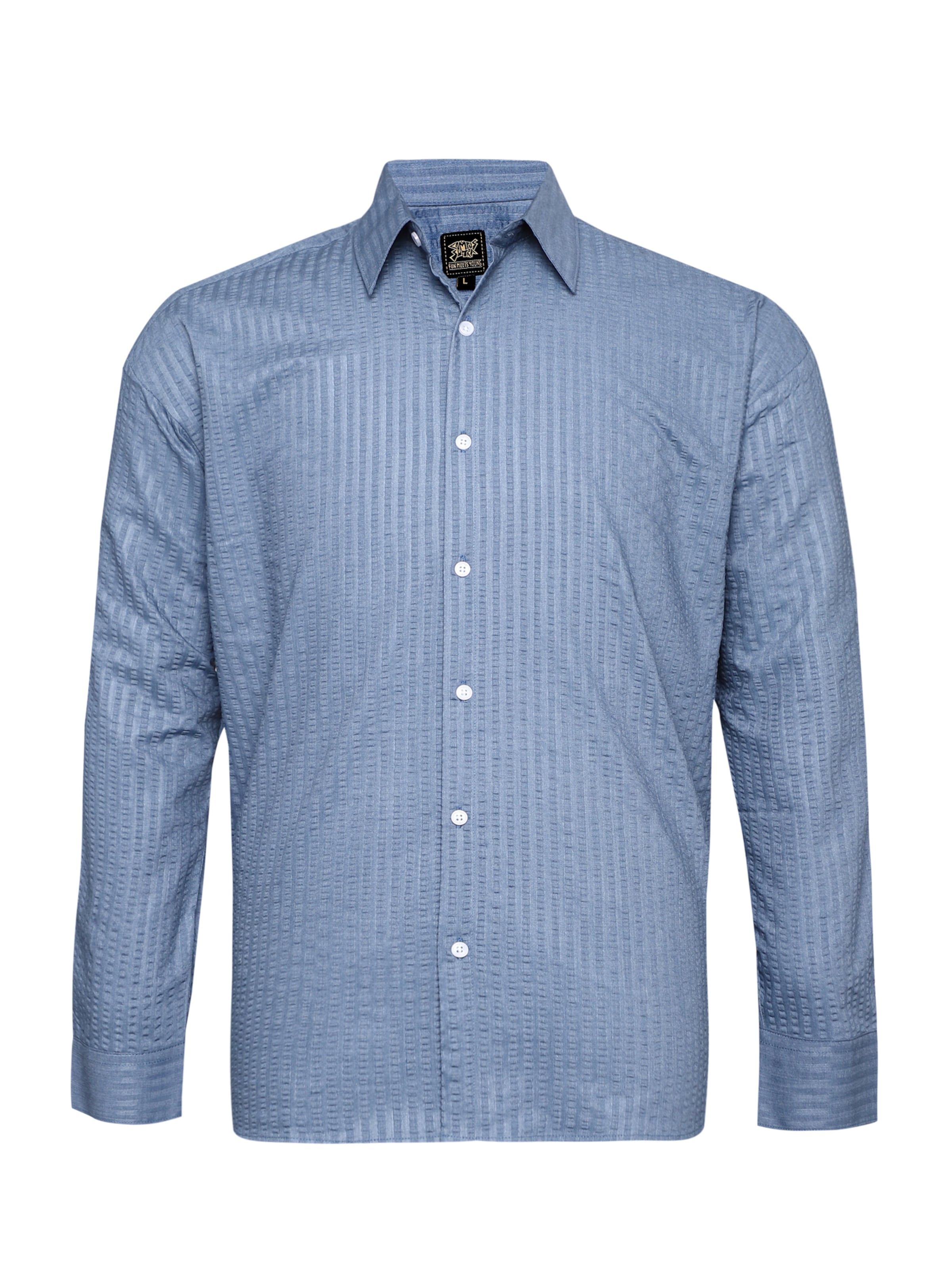 Campus Sutra Regular fit Button Up Shirt 'Tetty' in Blue: front