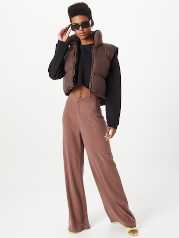 Nasty Gal Wide leg Παντελόνι σε καφέ