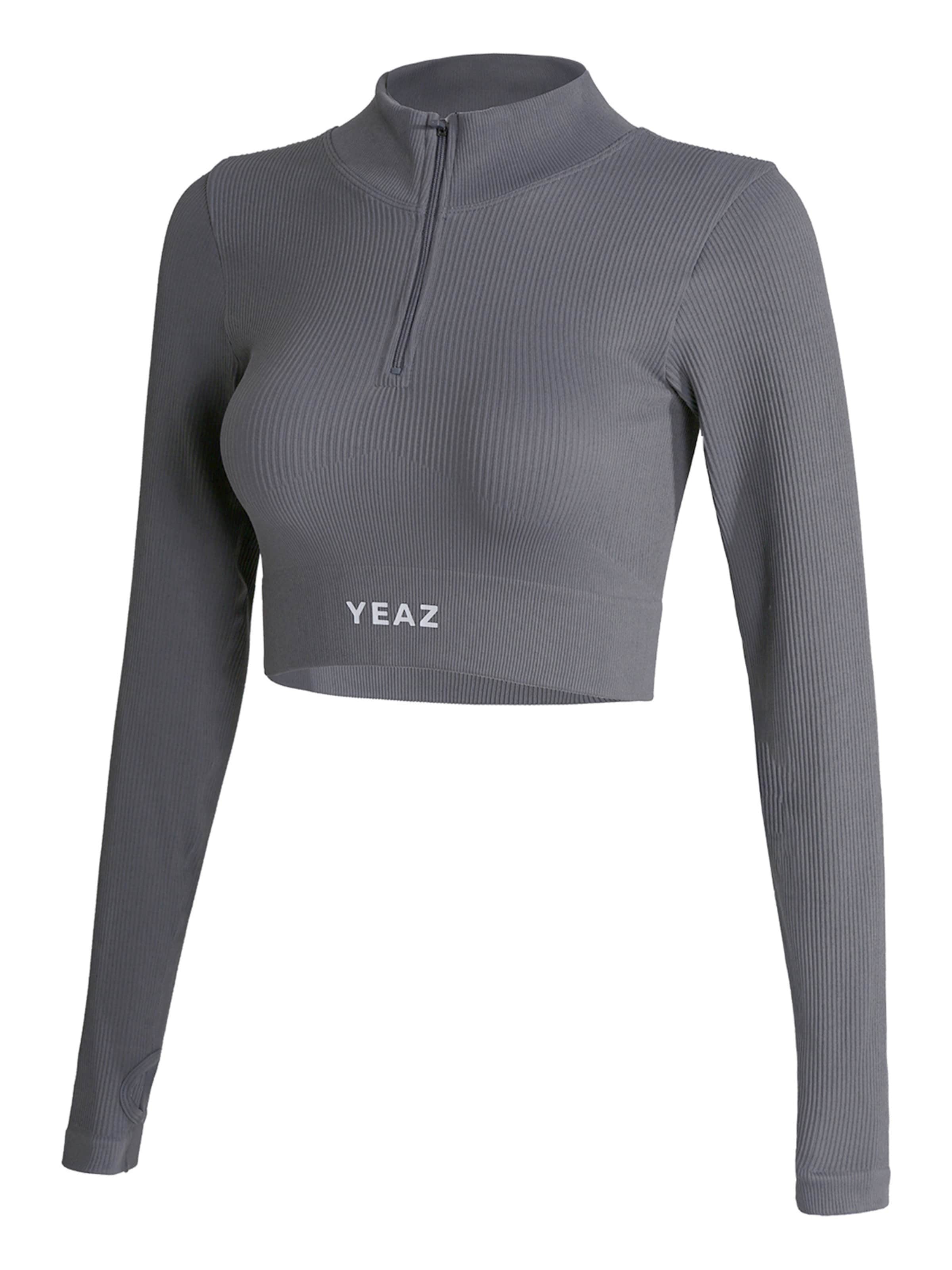 YEAZ Funkční tričko 'Runway' – šedá: přední strana