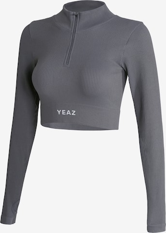 pelēks YEAZ Sporta krekls 'Runway': no priekšpuses