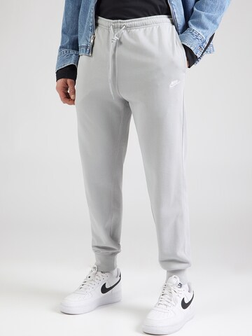 Nike Sportswear Ozke Hlače 'Club Fleece' | siva barva: sprednja stran